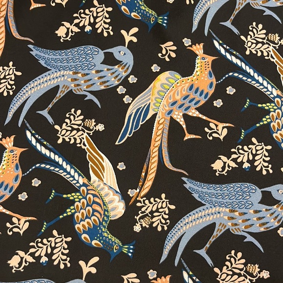 Loft PEACOCK SNOWBIRDS SHIRT DRESS Sz 4P 4 Petite EUC - Picture 10 of 13